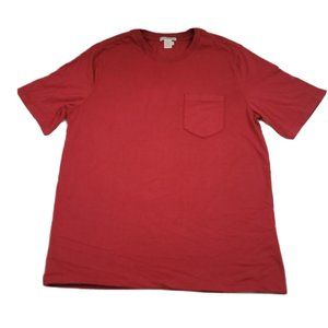 Carbon 2 Cobalt Mens M T-Shirt Short Sleeve‎ Red Cotton Crew Neck Pocket Tee